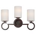 Forte Three Light Antique Bronze Satin Opal Glass Vanity 5085-03-32